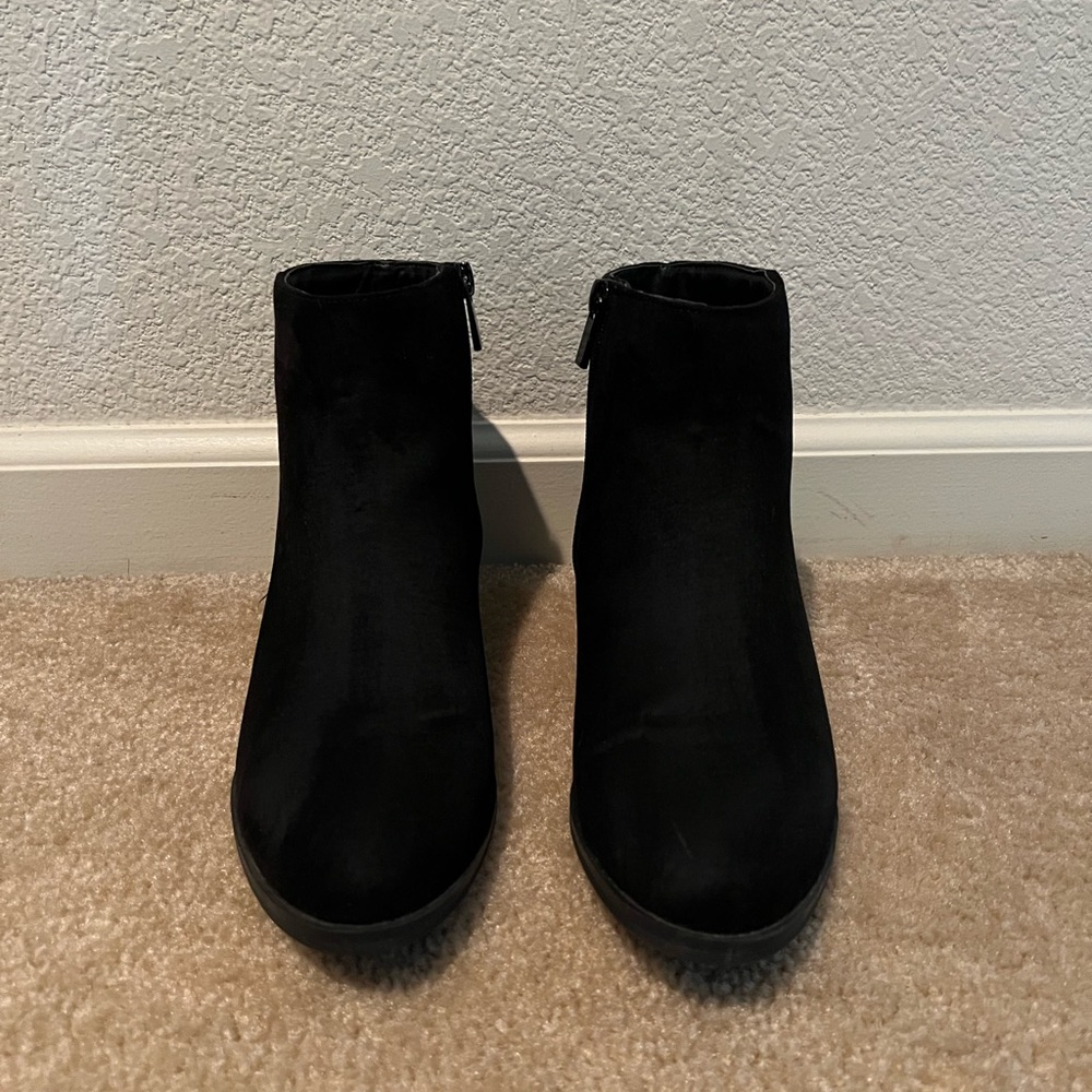 Faux Suede Ankle Booties